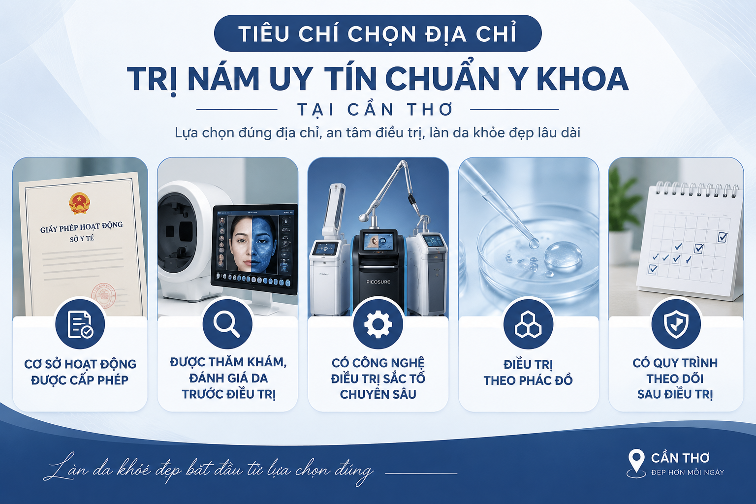 ảnh mô tả Tiêu chí chọn địa chỉ trị nám uy tín chuẩn y khoa tại Cần Thơ