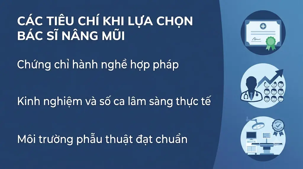 ảnh mô tả Các tiêu chí khi lựa chọn bác sĩ nâng mũi