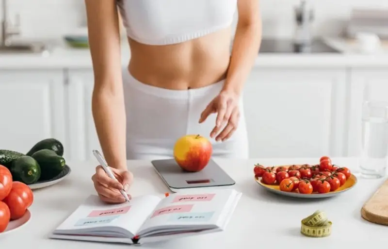 Nên kiểm soát lượng thức ăn nạp vào cơ thể bằng cách ghi chép, cân đo