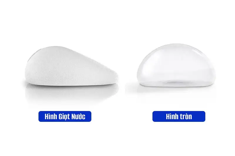 Túi ngực tròn và giọt nước