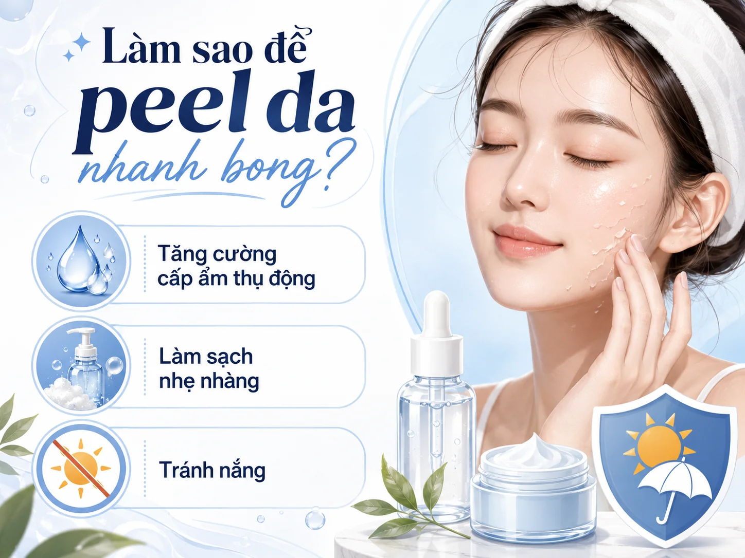 ảnh mô tả cách để peel da nhanh bong