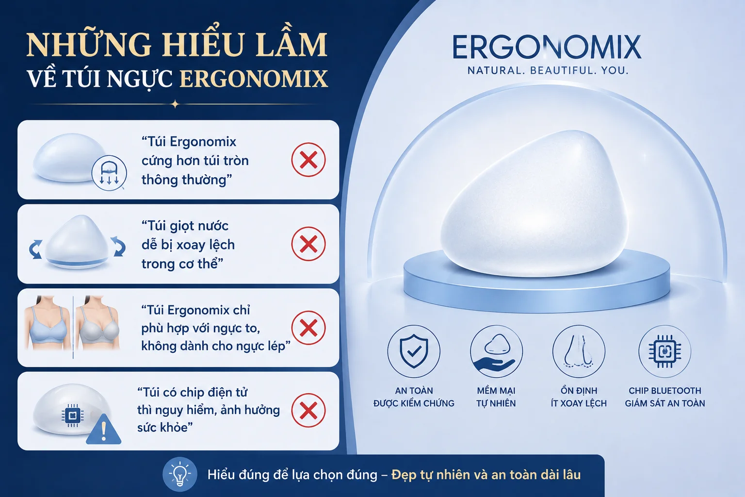ảnh mô tả Những hiểu lầm thường gặp về túi ngực Ergonomix