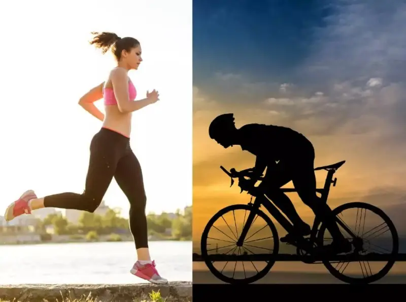 Chạy bộ hoặc đạp xe là bài tập giúp giảm mỡ bắp chân hiệu quả