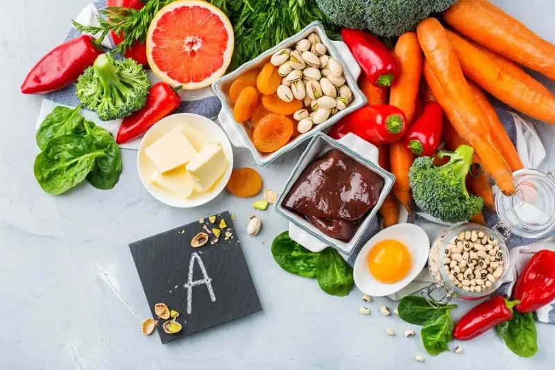 Ăn nhiều thực phẩm giàu vitamin A như cà rốt, gan động vật, súp lơ