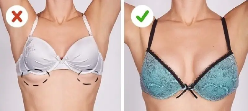 Không nên mặc áo ngực quá chật có thể làm giảm lượng máu lưng thông đến lưng