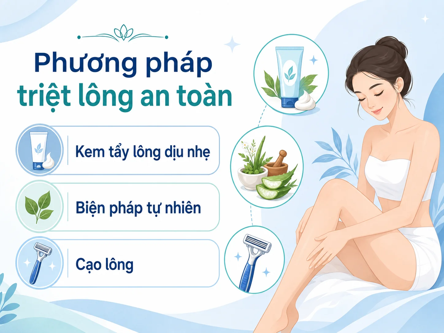 ảnh mô tả Những phương pháp triệt lông an toàn hơn cho tuổi 13