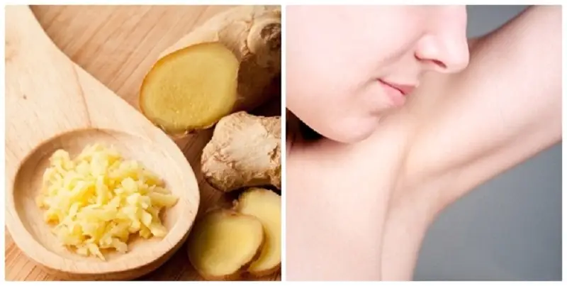Gừng có khả năng kháng khuẩn khá cao, có thể làm giảm mùi hôi nách