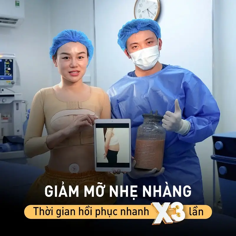 Quá trình giảm mỡ nhẹ nhàng, rút ngắn thời gian phục hồi