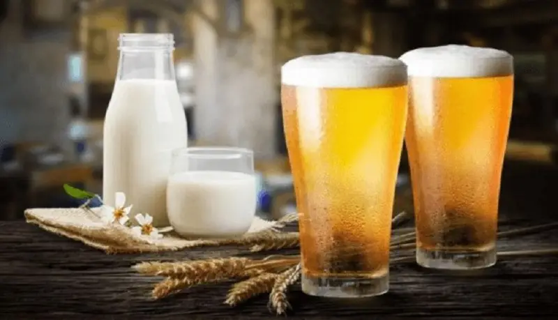 Kết hợp bia và sữa tươi để cải thiện sắc tố da