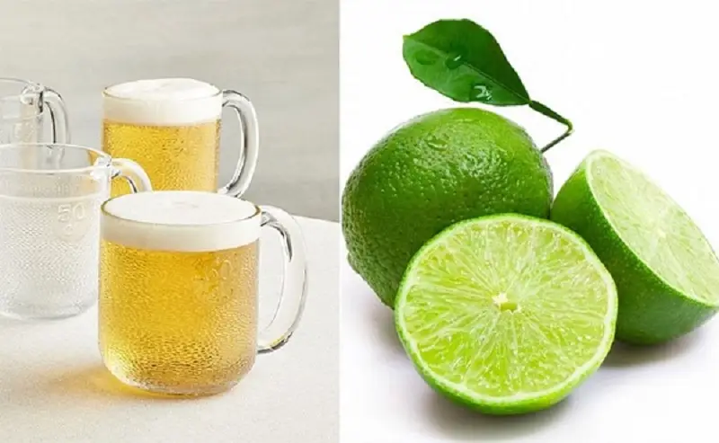 Chanh tươi cùng bia có thể cải thiện sắc tố da