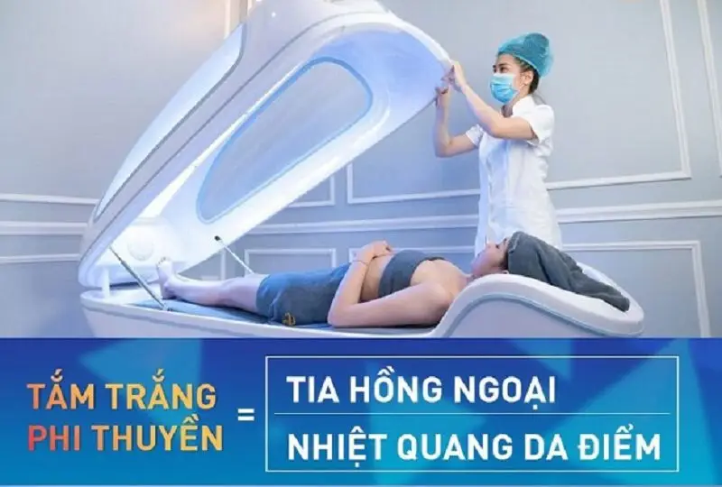 Tắm trắng phi thuyền sử dụng bước sóng phù hợp với từng loại da