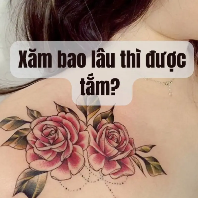 Nên tránh để vùng xăm dính nước trong khoảng 1 ngày đầu sau xăm