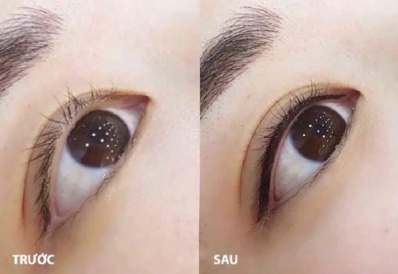 Phun mí mở tròng tạo đường viền mí sắc nét, tự nhiên