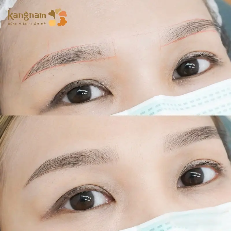 Dáng mày sắc nét, phù hợp với khuôn mày