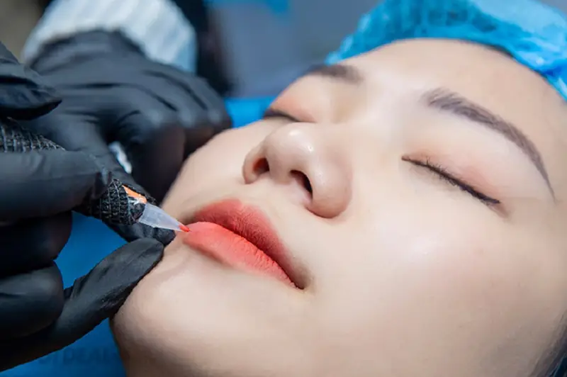 Phun môi khử thâm giúp màu mực lên chuẩn hết
