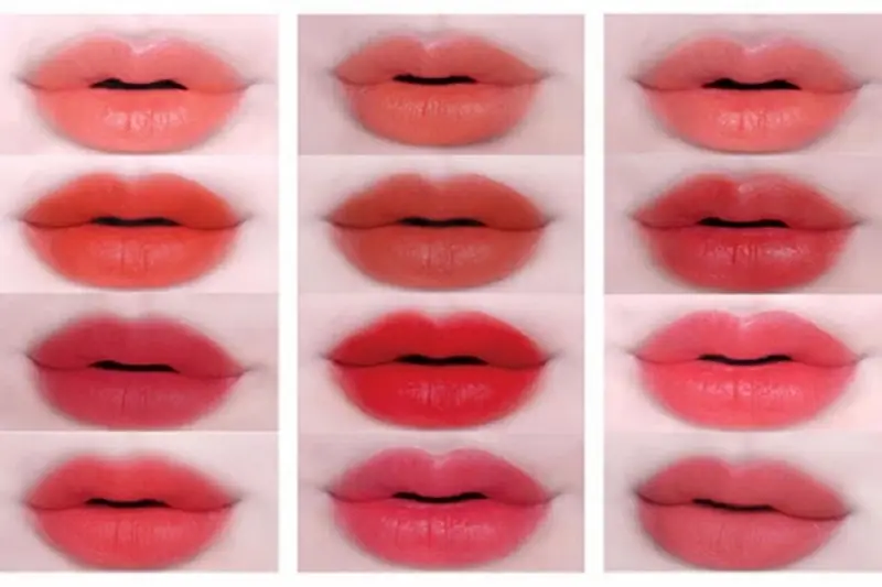 Bảng màu phun môi tự nhiên 2025