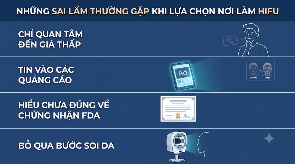 ảnh mô tả Những sai lầm thường gặp khi lựa chọn nơi làm HIFU