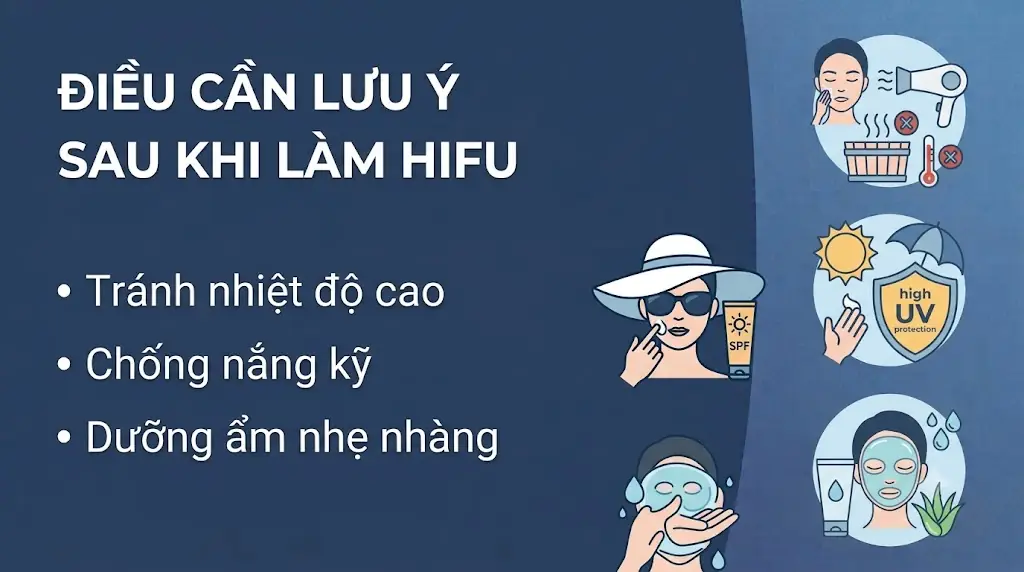 ảnh mô tả điều cần lưu ý sau khi thực hiện hifu