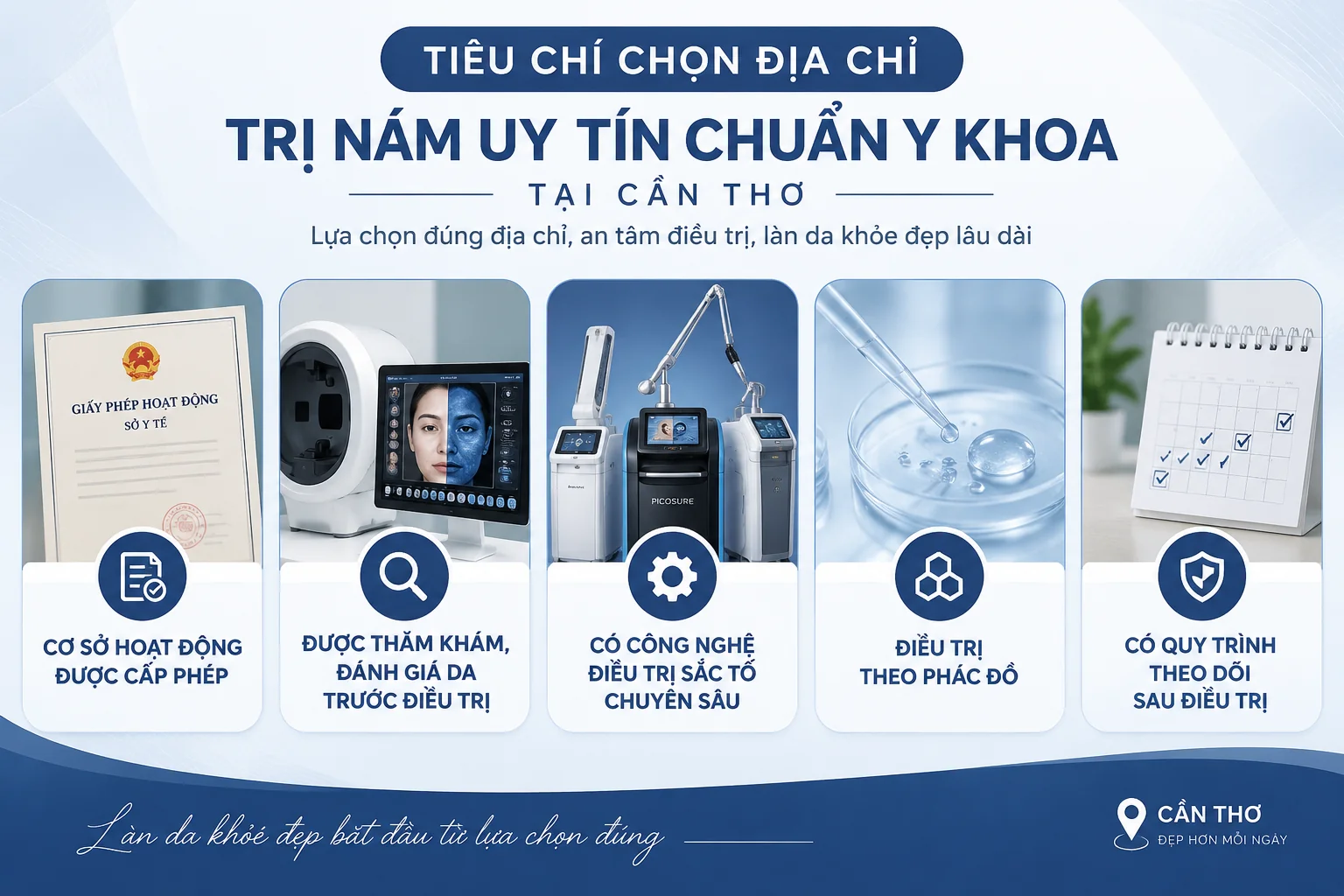 ảnh mô tả Tiêu chí chọn địa chỉ trị nám uy tín chuẩn y khoa tại Cần Thơ