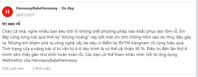 cấy da siêu vi điểm webtretho