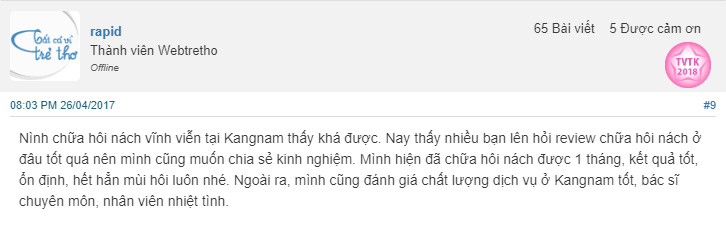 thẩm mỹ viện trị hôi nách