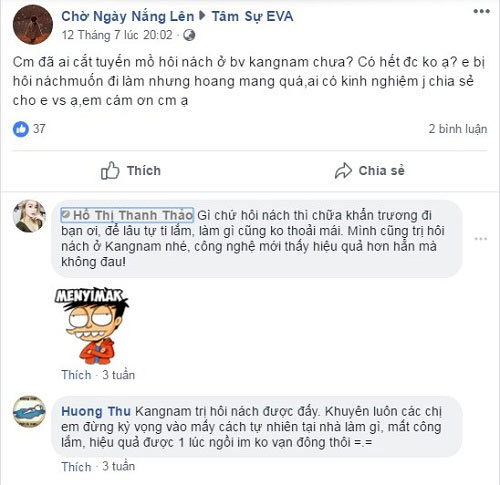 trị hôi nách ở kangnam 