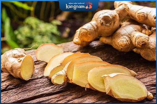 Gừng giúp đẩy nhanh tuần hoàn máu, thúc đẩy tăng sinh tế bào mới, Collagen để đẩy tàn nhang ra ngoài