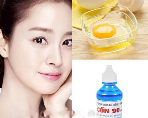 Trị nám bằng lòng trắng trứng gà và cồn