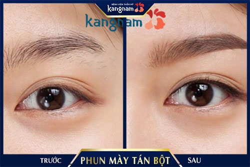 tán bột lông mày bao lâu thì lên màu