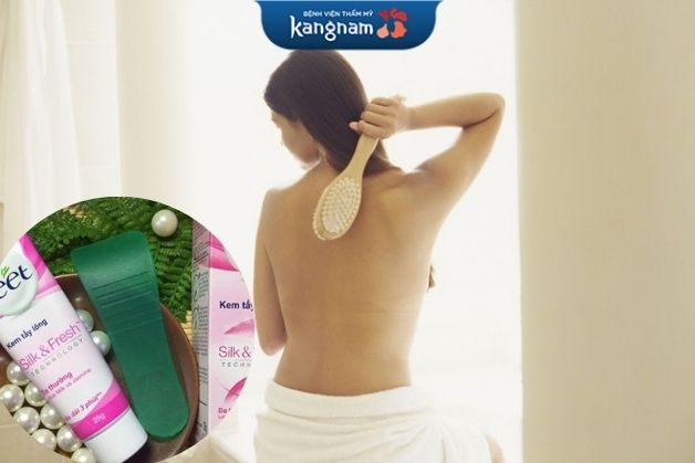 Cách triệt lông lưng bằng kem tẩy