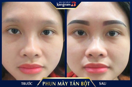 phun lông mày tán bột bao lâu thì bong