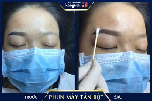 phun chân mày tán bột được bao lâu