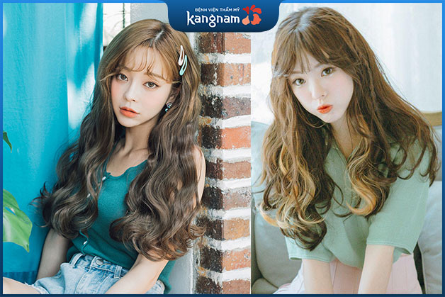 Mặt tròn trán dô cao biến mất sau thay đổi kiểu tóc dài uốn xoăn lọn to