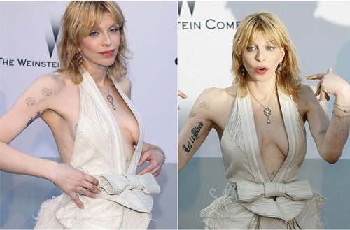 Courtney Love và bộ ngực xập xệ ở độ tuổi U40 ngực xệ