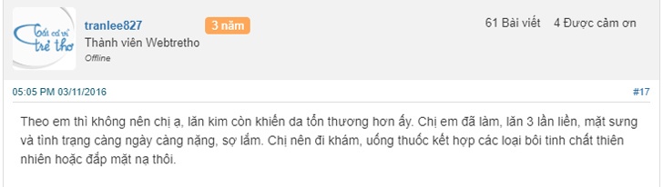 lăn kim trị mụn là gì 