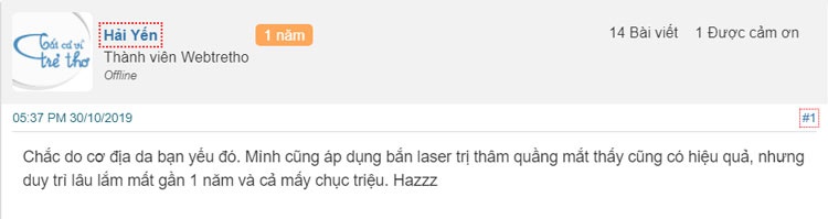 trị thâm mắt bằng laser