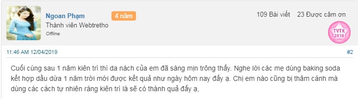 dùng baking soda trị thâm nách