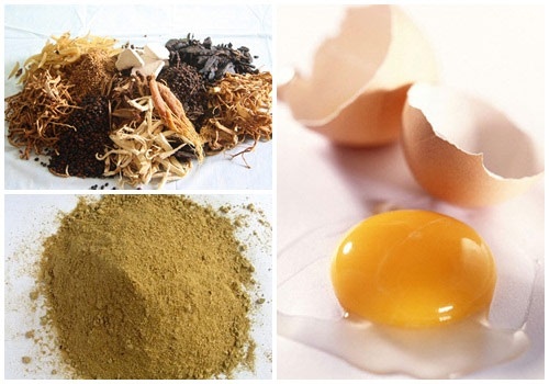 Hỗn hợp trứng gà + nghệ + thuốc bắc được đánh giá cao về công dụng trị thâm da bụng sau sinh trị thâm đen bụng sau sinh