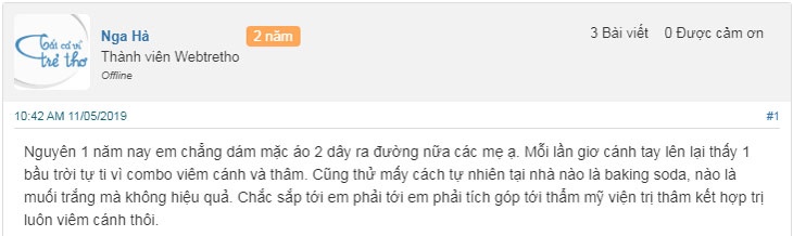 chữa thâm nách bằng baking soda