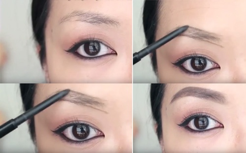 vẽ chân mày cánh cung