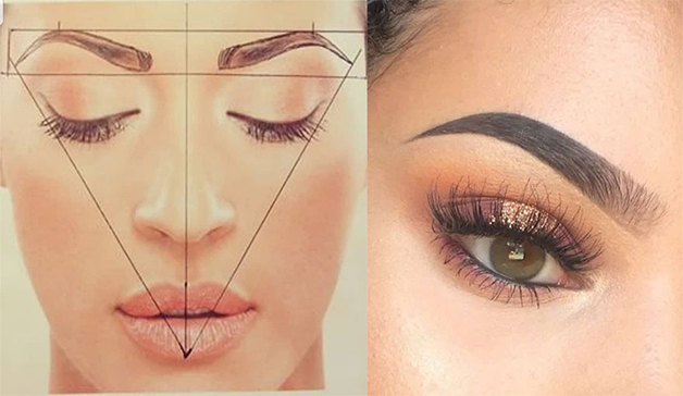 Xác định các điểm đầu, điểm đuôi và đỉnh của chân mày 