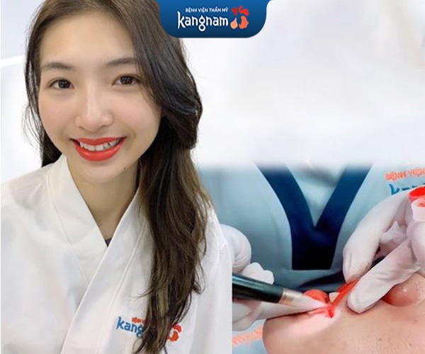 phun môi màu cherry tại kangnam