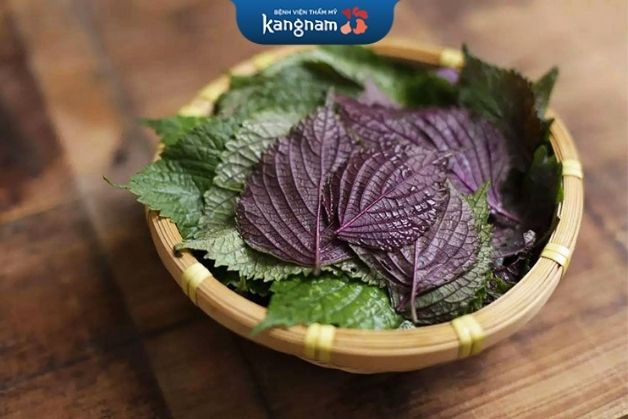 Chữa da đen với lá tía tô