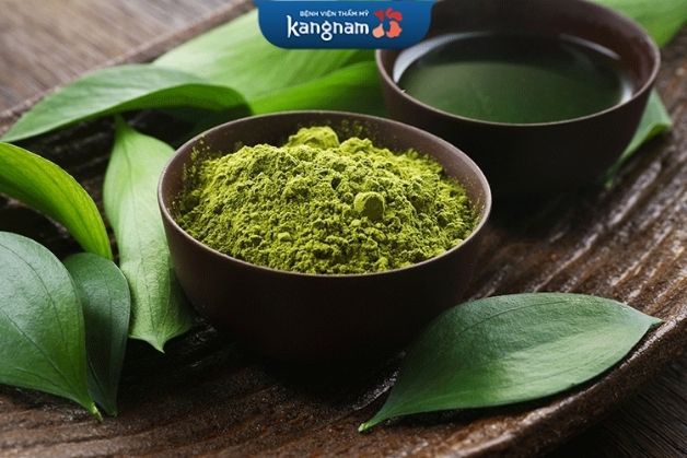 Làm trắng da bằng bột matcha