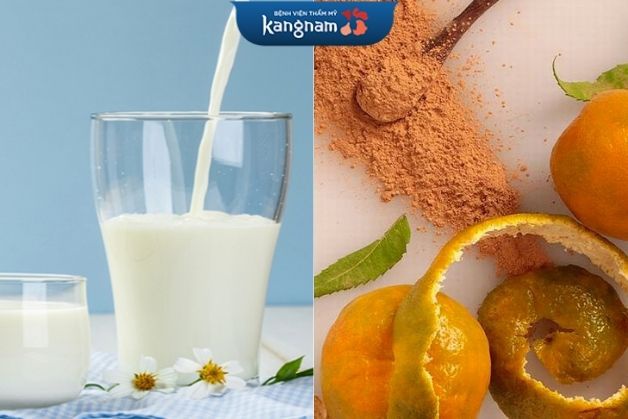 Tắm trắng body với sữa tươi và cam