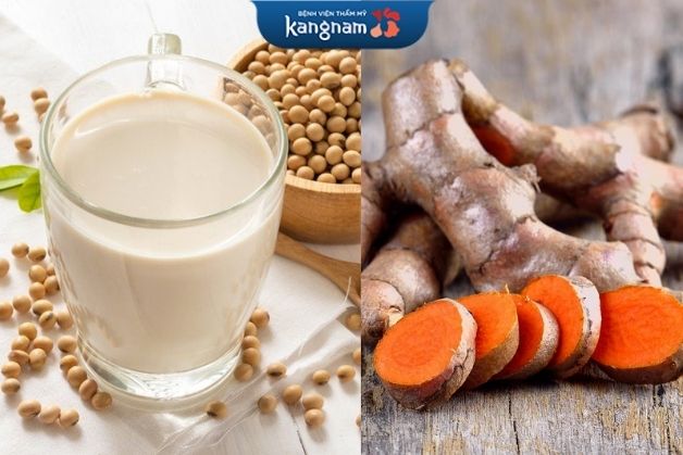 Đậu nành và nghệ triệt lông hiệu quả