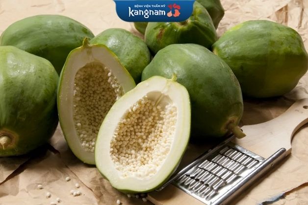 Xóa sẹo thâm bỏng bằng đu đủ