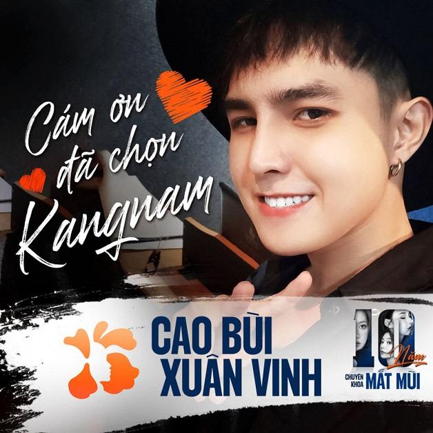 Cảm ơn khách hàng Cao Bùi Xuân Vinh đã lựa chọn Bệnh viện Thẩm mỹ Kangnam