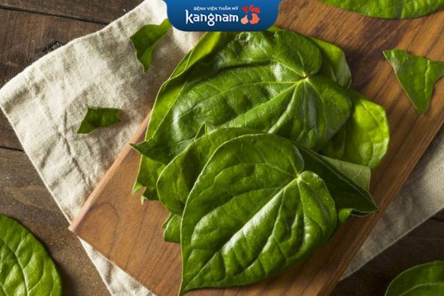 Dùng lá trầu chữa mụn ở vùng kín
