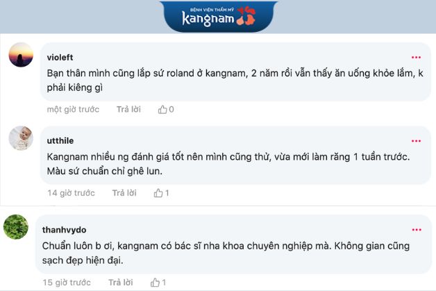 Review làm răng Kangnam